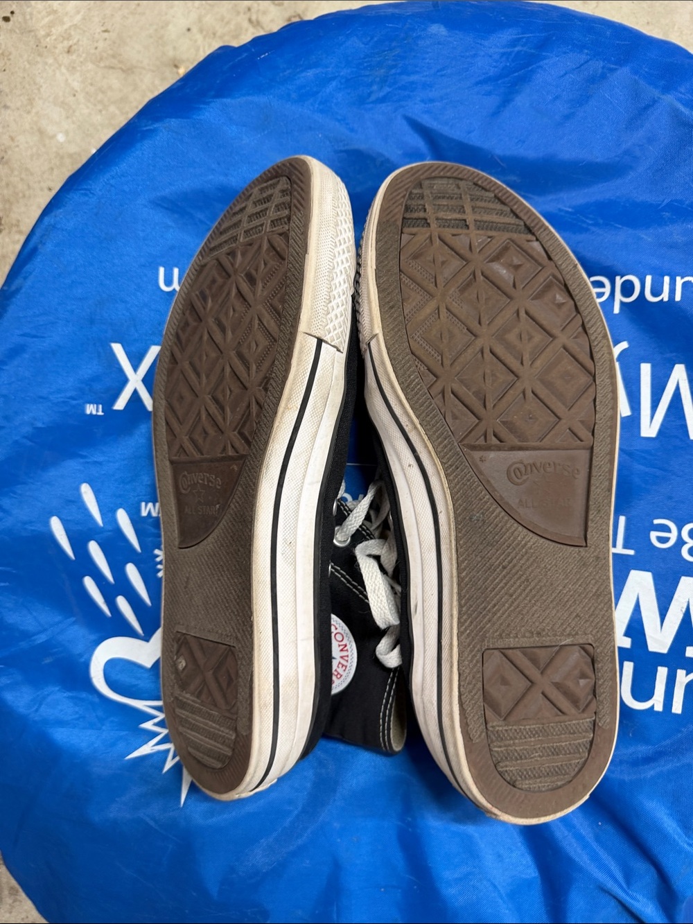Men's Converse Black and White High Top Sneakers - Picture 2 of 3